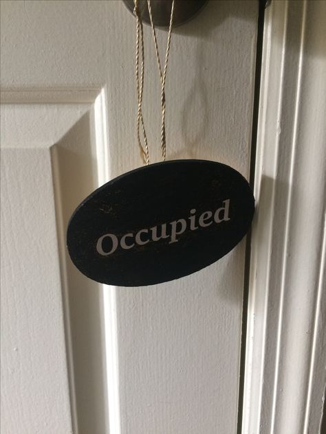 Occupied Sign For Bathroom, Bathroom Signs Diy, Occupied Sign, Sign For Bathroom, Bathroom Door Sign, Bathroom Sign, Bathroom Door, Bathroom Doors, Coach Horse And Carriage Tote