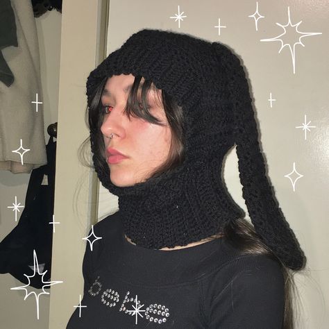 Crochet Balaclava Aesthetic, Winter Crochet Aesthetic, Aesthetic Balaclava, Crochet Hat Aesthetic, Balaclava Aesthetic, Crochet Grunge, Balaclava Crochet, Hat Aesthetic, Crochet Aesthetic