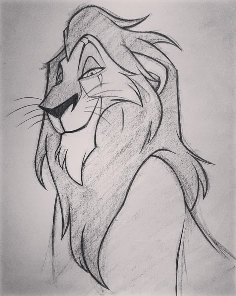 Cute Peanut Drawing, Disney Movie Drawings, Scar Lion King Drawing, Disney Sketches Easy, Easy Disney Drawings Simple, Art To Trace, Disney Pencil Drawings, Work Doodles, King Drawing