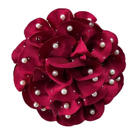 PRICES MAY VARY. Charm Brooches Pin Size: 14cm. Exaggerated flower fabric rose floral brooch pin large flower brooch pin for women and men, oversized flower corsage brooch for wedding, party, dress and scarf, gift for her Dual Hair Clip and Brooch Pin Backing, Fantastic eye-catching textures and contrasts with glamour chic Charm Flower Pearl Brooch: You can attach this Statement Pearl brooch to clothes, hair, hats and more, and it will definitely make you look very dazzling. A large flower brooc Fabric Flower Brooch, Fabric Rose, Corsage Pins, Flower Corsage, Flower Fabric, Big Pearl, Floral Brooch, Dress Blouse, Fabric Roses