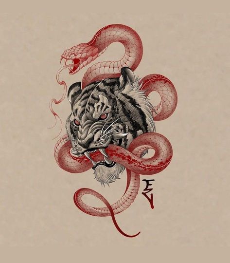 Tato Tradisional, Christian Tattoo, Tiger Tattoo Design, Snake Tattoo Design, Gangster Girl, Śliczne Tatuaże, Jesus Face, Tattoo Style Drawings, Japanese Tattoo Designs