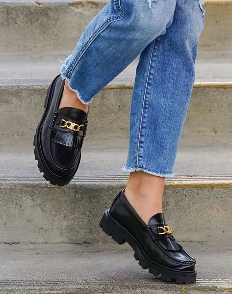 Celine Margaret Loafer, Clarks Loafers Women, Celine Loafers Outfit, Celine Loafers, Loafers For Women Outfit, Mocassin Shoes, Celine Women, Clark Loafers, Loafers Outfit