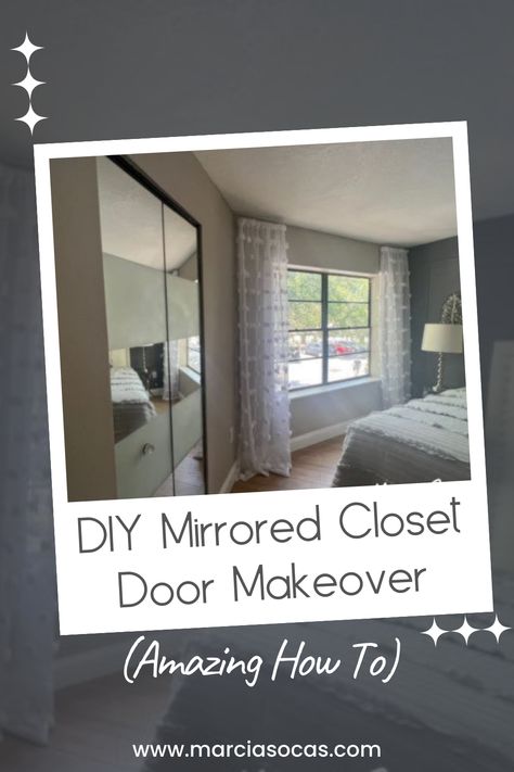 Ready for a magical transformation? ✨ Turn your outdated mirrored closet doors into a stylish statement piece with our fun DIY tutorial! 💖 Discover the perfect way to upgrade your closet doors and add a touch of glam to your space. 🏡 Get the chic look you've always wanted with this simple project! 🚪 Updating Mirrored Closet Doors Sliding, Update Mirrored Closet Doors, Mirrored Closet Door Makeover, Closet Door Upgrade, Upgrade Closet, Redo Mirror, How To Update Sliding Closet Doors, Mirrored Closet Doors, Sliding Glass Closet Doors