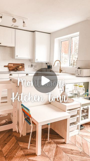 Becca | The Know & Play Space on Instagram: "Montessori-inspired Kitchen Tour • @theknowandplayspace 

We don’t have the largest of kitchen/dining spaces, but we’ve done what we can to make Mr 2 feel as if he belongs in here with a place for his things along with ours. A large part of our parenting approach stems from the Montessori Method, believing that babies, toddlers and children ARE capable. When given the accessibility, the prepared environment and the prepared adult, children’s independence and sense of autonomy can flourish alongside their incredible skills. Lots of my learning came from @themontessorinotebook and @nickav25 if you also want to learn more!

We rarely have ‘battles’ with eating/drinking/mealtimes (not saying that there aren’t any!!), and I genuinely think this is be Montessori Functional Kitchen, Montessori Kitchen Station, Montessori Kitchen, Independent Toddler, Low Cupboard, Toddler Kitchen, Montessori Method, Kitchen Tour, Mr 2