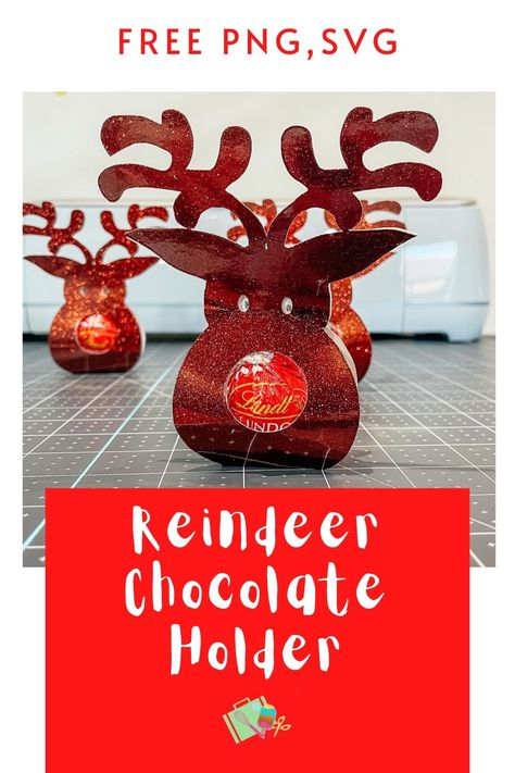 Reindeer Chocolate Holder SVG Free Template ⋆ Extraordinary Chaos Chocolate Template, Reindeer Chocolate, Cricut Christmas Ideas, Reindeer Svg, Free Cricut, Cute Reindeer, Cricut Christmas, Free Printable Art, Christmas Calendar