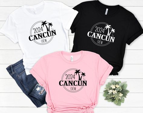 Cancun Family Vacation, Group Vacation Shirts, Matching Friends, Cancun Vacation, Trip Shirts, Girls Trip Shirts, Travel Shirt, Family Vacation Shirts, Friends Group