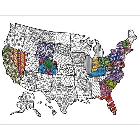 "Buy the Design Works® Zenbroidery™ U. S.A. Map Stamped Embroidery Kit at Michaels. com. Let your inner creativity come through with this free-form stitching project! Great for beginners and experienced stitches alike! Let your inner creativity come through with this free-form stitching project! Great for beginners and experienced stitches alike! Details: USA Map design 14\" x 18\" finished size Includes printed fabric, needle and free-form stitching guide Thread sold separately | Design Works® World Map Embroidery, Map Embroidery, Stamped Embroidery Kit, Hand Embroidery Kits, Outline Designs, Diy Embroidery Patterns, Basic Embroidery Stitches, Usa Map, Embroidery Kit