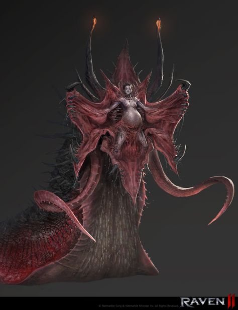 ArtStation - RAVEN2 work Eldritch Horror Monsters, Dnd Horror, Humanoid Monster, Flying Monster, Big Monsters, Lovecraft Monsters, Nightmares Art, Monster Inc, Alien Concept