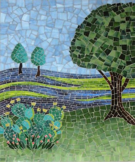 Mosaic tree art                                     #mosaic #mosaictrees #mosaiart Mosaic Tree Art, Mosaic Trees, Texas Medical Center, Landscape Mosaic, Tree Mosaic, Mosaic Tile Designs, Mosaic Garden Art, Art And Music, Mosaic Art Projects