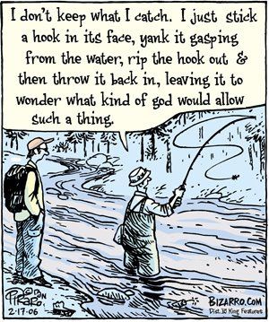 Blog: www.bizarrocomics.com Site : www.bizarro.com Fishing Quotes, Humour, Fishing Jokes, Bizarro Comic, Vegan Memes, Hunting Humor, Animal Activism, Vegan Quotes, Vegan Humor