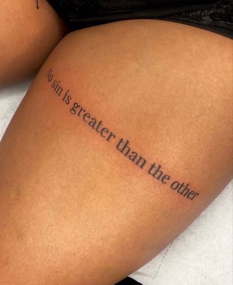 Resilience Tattoo, Small Thigh Tattoos, Thigh Tattoo Quotes, Memorial Tattoo Quotes, Family Quotes Tattoos, Forearm Tattoo Quotes, Tattoo Samples, Small Girly Tattoos, Small Shoulder Tattoos