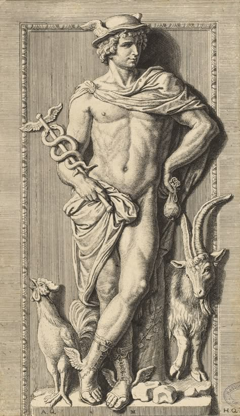 Hermes Art Greek Mythology, Hermes God Art, Hermes Drawing, Mercury Mythology, Mercury Hermes, Hermes Painting, Mercury God, Hermes Mythology, Hermes Tattoo