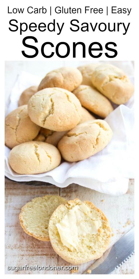 Light, buttery and just on the right side of flaky - these savoury scones AKA almond flour biscuits are a great side for a low carb lunch or dinner. #ketoscones #lowcarbbiscuits Keto Scones, Savoury Scones, Almond Flour Biscuits, Flour Biscuits, Parmesan Chips, Easy Low Carb Meals, Low Carb Biscuit, Low Carb Low Fat Recipes, Savory Scones