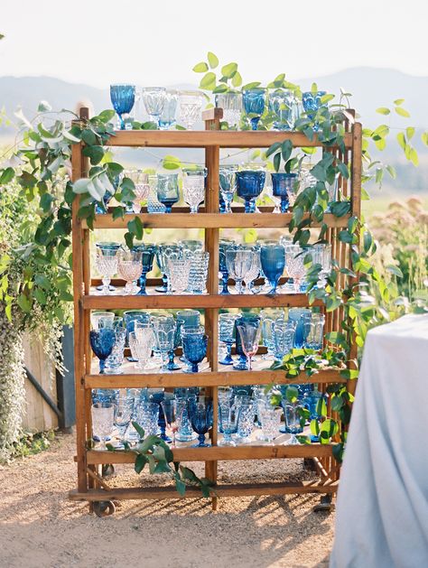 Pippin Hill Wedding, French Country Wedding, Wedding Glassware, Blue Glassware, Wedding Colors Blue, Wedding Glasses, Southern Weddings, Photo Couple, Wedding Event Planning