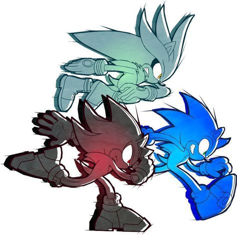 Sonic Y Shadow, Sonic Shadow, Shadow Sonic, Hedgehog Movie, Sonic Heroes, Silver The Hedgehog, Sonic And Amy, Sonic Franchise, Hedgehog Art