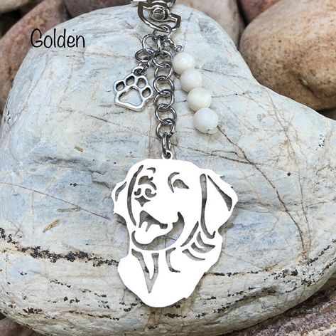 Chien Golden Retriever, Animal Themed Jewelry, Luxury Dog Collars, Pet Keepsake, Pet Jewelry, Homemade Lip Balm, Dog Keychain, Dog Charm, Dog Pendant