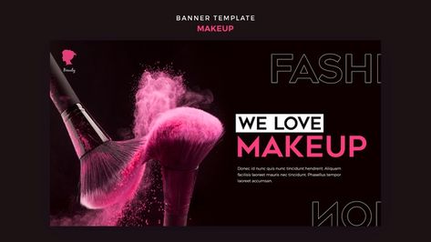 Makeup Banner, Exhibition Banners, Work Posters, Beauty Web, Beauty Exhibition, Makeup Boutique, Gifts Banner, Flex Banner Design, Fb Banner