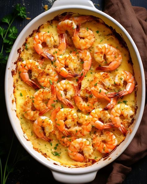 This Magic Baked Shrimp turned out amazing! Everyone couldn't stop talking about the sauce! Baked Shrimp Recipes, Seafood Dish Recipes, Seafood Entrees, Shrimp And Grits, Shrimp Recipes For Dinner, Baked Shrimp, Lemon Butter Sauce, Shrimp Recipes Easy, Fish Dinner