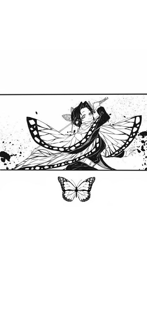 Shinobu Black And White, Shinobu Pattern, Wallpaper Tree Of Life, Shinobu Butterfly, Shinobu Wallpaper, Slayer Tattoo, Demon Slayer Wallpaper, Pink Wallpaper Hello Kitty, Kocho Shinobu