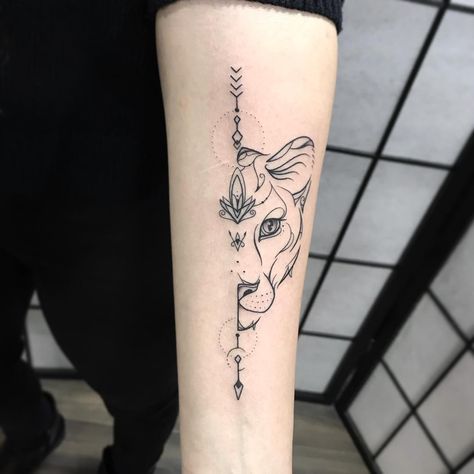 Lioness Tattoo | Tattoo Ideas and Inspiration Minimal Leg Tattoos Women, Small Lioness Tattoo, Leona Tattoo, Lioness Tattoo Ideas, Lioness Tattoo Design, Lioness Tattoo, Lion Head Tattoos, Inspiration Tattoos, Tattoo Feminina