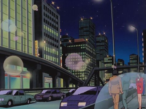 ☯ℂ∑∇И⠀ ⠀ ✧･ﾟ:*★☪, nightvisioncyberpunk: C I T Y - L I F E Art Scenery, Anime City, Anime Gifs, Ig Feed, Belem, Old Anime, 90s Anime, Aesthetic Gif, Vintage Cartoon