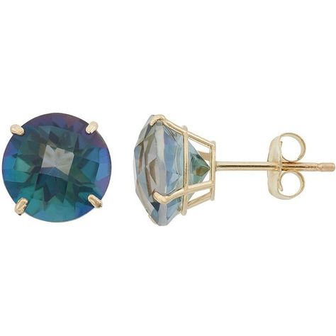 Mystic Topaz 10k Gold Stud Earrings ($96) ❤ liked on Polyvore featuring jewelry, earrings, blue, round earrings, gold jewellery, yellow gold earrings, round stud earrings and stud earrings Mystic Topaz Jewelry, White Gold Stud Earrings, Blue Stud Earrings, Post Metal, White Gold Earrings Studs, White Gold Studs, Gold Stud Earrings, Mystic Topaz, Round Stud Earrings