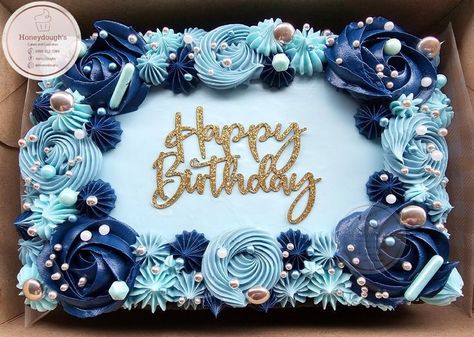 Sheet Cake Birthday For Men, Cartoon Sheet Cake, Blue And Gold Number Cake, Fathers Day Cakes Designs, 8 Inch Round Cake Decorating Ideas, Birthday Cake Ideas Square, Sheet Cake Decorating Ideas Birthday Men, Fathers Day Sheet Cake, 50th Birthday Sheet Cakes For Men