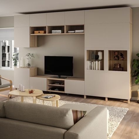 Tv Room Ikea Ideas, Besta Tv Wall Ideas, Ikea Design Living Room, Living Room Besta Ikea, Bestå Living Room Ideas, Ikea Besta Vitrine, Living Room Designs Ikea, Besta Ikea Living Room Tv Walls, Ikea Besta Ideas