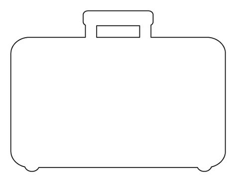 Suitcase pattern. Use the printable outline for crafts, creating stencils, scrapbooking, and more. Free PDF template to download and print at http://patternuniverse.com/download/suitcase-pattern/ Cardboard Suitcase Template, Suitcase Coloring Page, Suitcase Craft Preschool, Suitcase Template, Luggage Tag Template, Printable Outline, Cardboard Suitcase, Cut Out Pictures, Image Fun