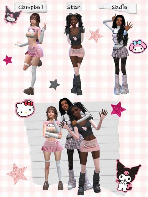 Sanrio House, Sanrio Clothes, Sims 4 Nails, The Sims 4 Pc, Sims 4 Cc Shoes, The Sims 4 Packs, Sims 4 Game Mods, Sims 4 Cc Skin, Tumblr Sims 4