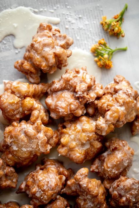 Salted Apple Fritters Recipe - Salted Honeycrisp Fritters Taco Tortilla Roll Ups, Taco Tortilla, Apple Fritters Recipe, Winter Brunch, Fried Recipes, Fritters Recipe, Honeycrisp Apples, Fritter Recipes, Apple Fritters