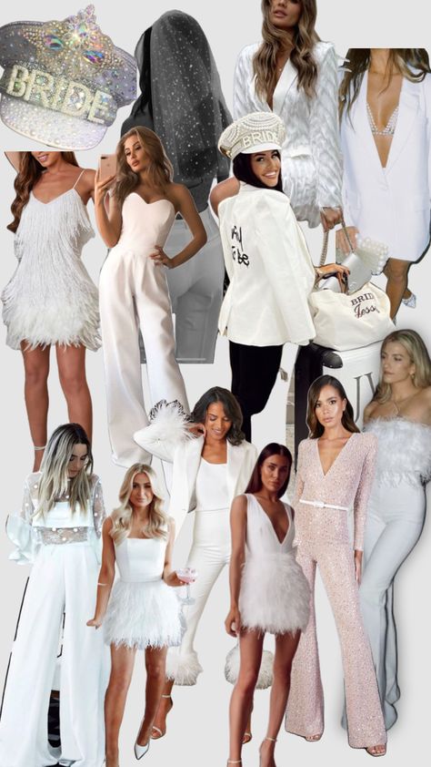 Monochromatic Outfit Bachelorette Party, Classy Hen Do Outfits, Diamond And Her Gems Bachelorette Outfits, Chic Bachelorette Outfit, Hen Party Airport Outfit, On Cloud 9 Bachelorette Outfit, Nyc Bachelorette Outfit, Hen Party Outfits For Bride, Bachelorette Airport Outfit