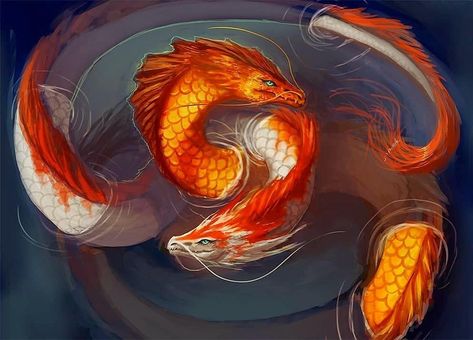 Blue Dragon Fish, Dragon Koi Fish, Koi Dragon, Dragon Spirit, Eastern Dragon, Dragon Fish, Mythical Creatures Fantasy, Dragon Artwork Fantasy, Fantasy Beasts