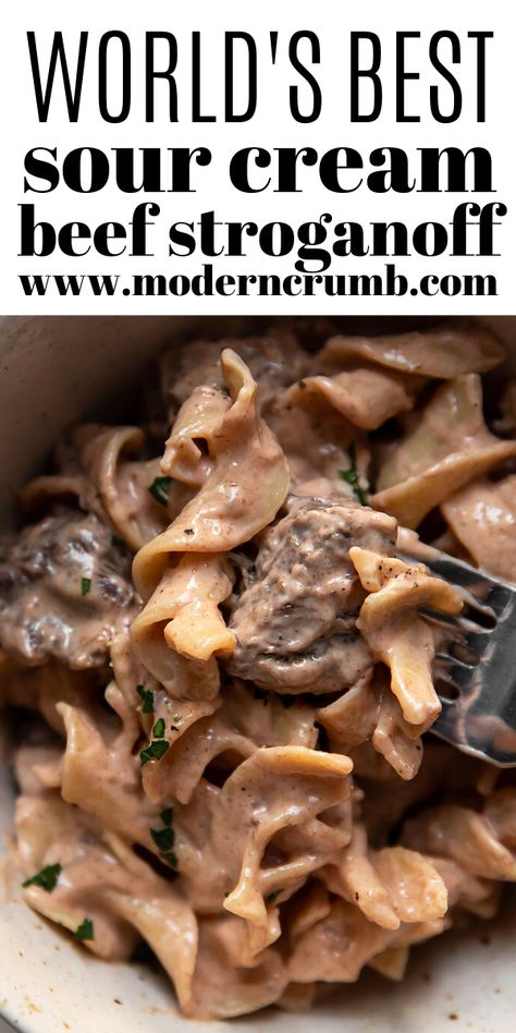 Best Beef Stroganoff, Beef Stroganoff Crockpot, Beef Stroganoff Easy, Slow Cooker Beef Stroganoff, Stroganoff Recipe, Beef Stew Meat, Stew Meat, Beef Stroganoff, Beef Recipes Easy