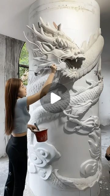 Sculpture_artstudio on Instagram: "ARTIFICIAL CEMENT DRAGON🐉 By @relief_muralart  📩 Features & Promos via DM  #sculpturestudio #cementdragon #artificialdragon #concretedesign #ideasinteriorismo #mural #muralart #wallsculpture #wallsculptures #womensculptors #homedecor #homedecoration #artstudio_post   ⚖️ All posts adhere to all rules. For copyright concerns, please DM us." Plates Illustration, Dragon Mural, Cement Sculpture, Women Artist, Relief Sculpture, Concrete Design, Mural Art, Wall Sculptures, Art Studios