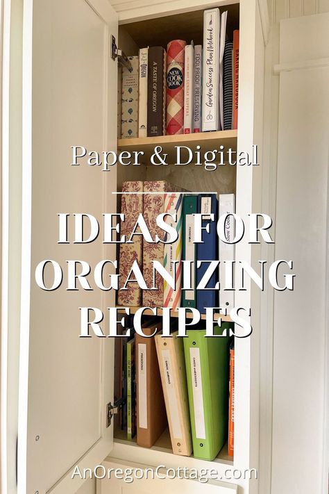 Recipe Organization Ideas, Organizing Meal Planning, Recipe Storage, Recipe Paper, Recipe Binders, Recipe Binder, Family Cookbook, Recipe Organization, Garden Recipes