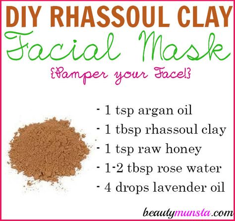 Do you know how amazing rhassoul clay is for your skin? Try this DIY rhassoul clay face mask and be astounded with the results! Rhassoul clay originates from Morocco. It’s actually been mined since the 8th century and used specifically for its beauty benefits. Moroccan women would mix this beautiful reddish clay with water, argan … Face Mask For Blackheads, Peeling Mask, Tumeric Face Mask, Soft Smooth Skin, Green Tea Mask, Face Scrub Homemade, Clay Face Mask, Face Mask Recipe, Clay Face