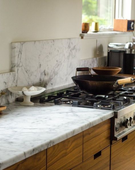 Some day I'm going to redo my kitchen - Here's What an Etch on a Marble Countertop Actually Looks Like Replacing Countertops, Refinish Countertops, Replacing Kitchen Countertops, Diy Kitchen Countertops, Marble Countertops Kitchen, Kitchen Countertop Materials, Tile Countertops, Laminate Countertops, Kitchen Marble