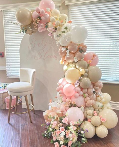 Bridal Shower Decor Balloons, Wildflower Balloon Backdrop, Baby In Bloom Arch Backdrop, Love In Bloom Backdrop, Baby Im Bloom Baby Shower Theme, Baby In Bloom Baby Shower Theme Backdrop, Wildflower Balloon Garland, Wildflower Balloon Arch, Baby In Bloom Balloon Arch