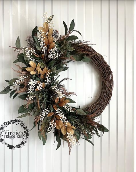 Simple Fall Wreath Diy, Neutral Fall Wreath, Simple Fall Wreath, Wreath Inspiration, Wreaths Fall, Door Wreaths Fall, Diy Fall Wreath, Wreath Diy, Wreath Ideas