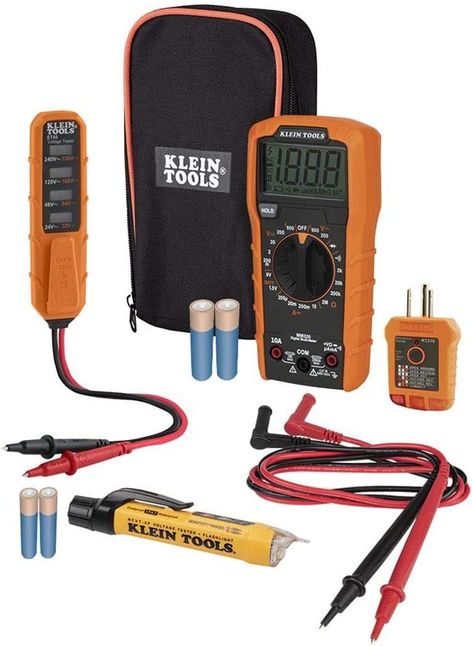 #Electrical Outlet Wiring, Electrical Tester, Electrical Maintenance, Lead Holder, Digital Multimeter, Klein Tools, Electrical Tools, Storage Pouch, Ac Dc