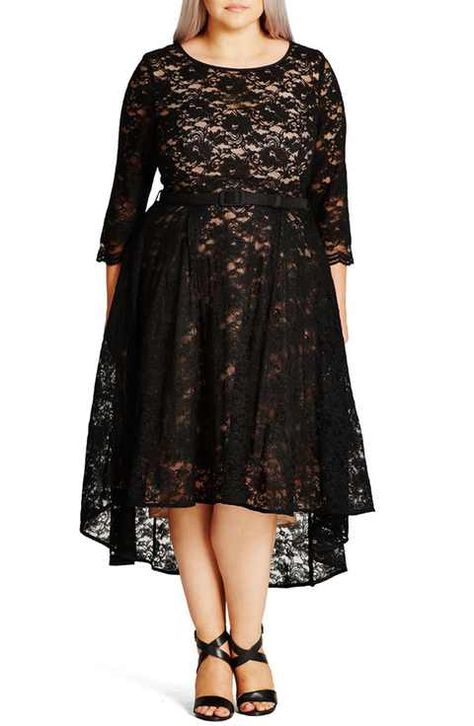 Outfit Curvy, Lover Dress, High Low Midi Dress, Black Lace Midi Dress, City Chic Dresses, Midi Dress Plus Size, Plus Size Cocktail Dresses, Plus Size Black, Ideas Party