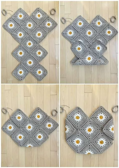 Breezy Days Daisy Bag - All About Ami Sac Granny Square, Tote Crochet, Poncho Crochet, Mode Crochet, Crochet Bag Pattern Free, Pola Amigurumi, Bag Pattern Free, Crochet Daisy, Crochet Design Pattern