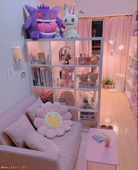 Game Night Aesthetic, Gaming Setup Aesthetic, Gamer Room Design, Gaming Room Ideas, Room Decor Gaming, Apartment Bedrooms, Aesthetic Gaming, Aesthetic Game, Kawaii Room Ideas