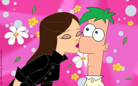 Vanessa Doofenshmirtz | ... romantic interest between Ferb Fletcher and Vanessa Doofenshmirtz Ferb And Vanessa, Vanessa Doofenshmirtz, Ferb Fletcher, Best Cartoon Series, Phineas E Ferb, Raven Beast Boy, Phineas Y Ferb, Perry The Platypus, Cute Couple Halloween Costumes