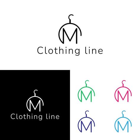 Clothing Logo Design Ideas, Clothing Line Logo, Men Clothes Shop, M Branding, Clothing Line Logos, G Logo Design, Clothing Logo Design, Dress Logo, The Letter M