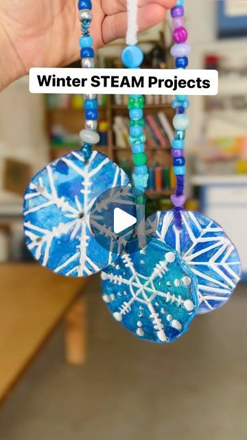 Teacher Rebecca | Art Projects with Purpose on Instagram: "⬇️ Comment “DROP” to see our new Winter projects! Studio Sprout just dropped a brand new batch of winter STEAM projects to help kids channel all their end-of-year (and sugar!) energy into fun, creative art! ❄️ Clay Slab Snowflakes explore the science and geometry of snowflakes with this sculpture lesson 🐧 Scrap Paper Penguins is a fun, cute, and easy project that uses up all those half-pieces of colored paper you’ve accumulated all year! Plus it teaches science facts. Win-win-win! ☸️ Radial Design explores radial symmetry through the medium of drawing and printmaking. The process is so fun your artists will definitely want to make more than one. All our lessons include kid-friendly instructional videos, printable step-by-step Third Grade Winter Art Projects, Winter Craft 5th Grade, Winter Activities Middle School, Quick Winter Art Projects For Kids, Snowflake Arts And Crafts For Kids, Winter Clay Projects For Kids, Winter Art Lessons For Kids, Snow Art Projects, December Stem Activities For Kids