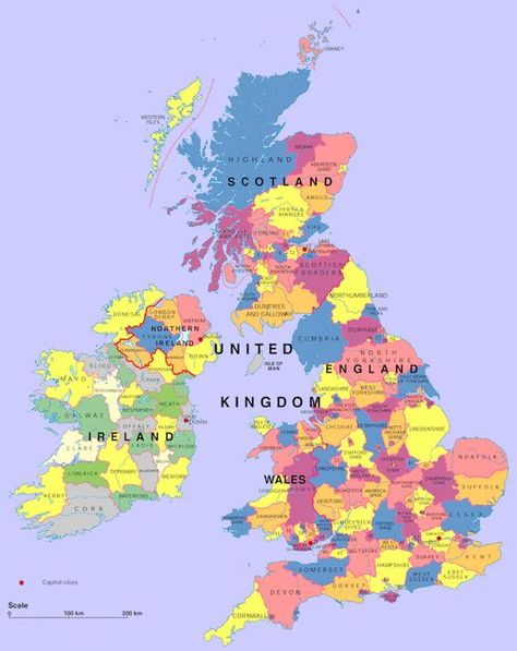 Map Of UK And Ireland | Map of UK Counties in Great Britain, Northern Ireland, and in addition ...: Kingdom Map, Map Of Great Britain, United Kingdom Map, Map Of Britain, Georgia Map, Metro Map, England Map, Ireland Map, County Map