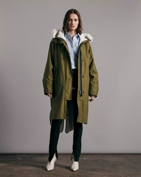 Buy the Rae Cotton Parka | rag & bone Slip Dress Sweater, Gender Crisis, Parka Outfit, Oversized Puffer Jacket, Oversized Parka, Sleeveless Blazer, Cotton Plaid Shirt, Cropped Leather Jacket, Army Shirts