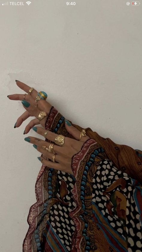 Daniella Jones, Turquoise Nails, Dope Jewelry, Big Rings, Jewelry Lookbook, Moda Vintage, New Energy, Mode Inspo, Nail Accessories